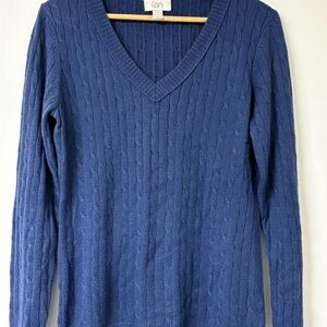 LOFT Blue V-Neck Sweater